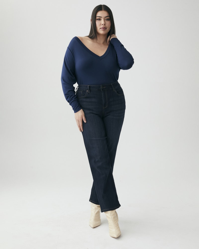 Riverside Plus Size Straight-Leg Jeans | Dark Wash